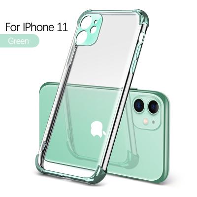 China New Design Four Corner Unique/Soft/OEM Shockproof Phone Case For iPhone 11 Plating Soft TPU Mobile Cover For iPhone 11 Pro Max for sale