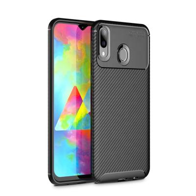 China Shockproof Carbon Fiber Tpu Case Carbon Fiber Tpu Phone Cover For Samsung Galaxy M20 Case for sale