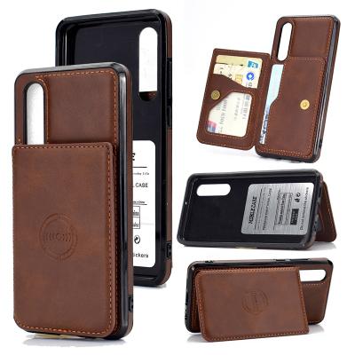 China High Quality Shockproof Magnetic Flip Credit Card PU Leather Mobile Phone Case For Huawei P30 Cover for sale