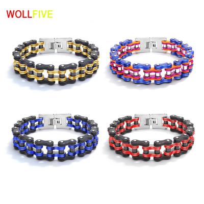 China Stainless Steel Jewelry Women Men Bike Chain Bracelet Pyramid Link Stainless Steel Bracelet, Wholesale Punk Street Bicycle Magnet Bracelet Men for sale