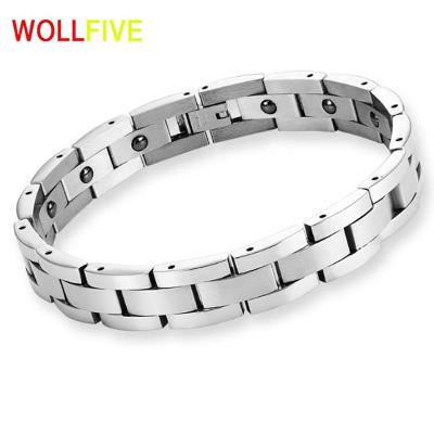 China stainless steel & Fashion Style Fashion Titanium Titanium Germanium Quantum Bio Magnetic Energy Bracelet with Science Power for sale