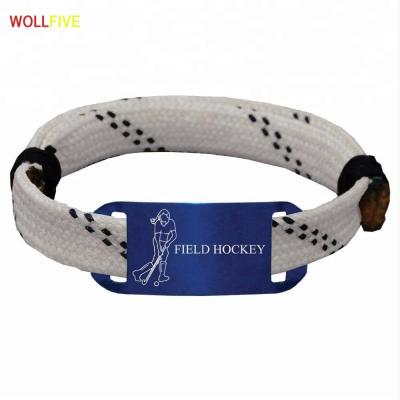 China China Supplier Wholesale Fashion Sports Blue Silk Wrap Hockey Lace Wristband for sale