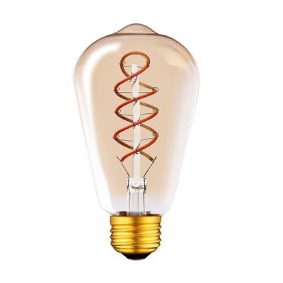 China 2 Years Warranty Residential Light Bulb Vintage E26 E27 4W Dimmable ST64 Led Filament Bulb CE Approved for sale