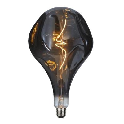 China 100 Lumens Large Residential Large Led Glass Shell E27 Amber Smoky Color Bulb 4w Filament Bulb for sale