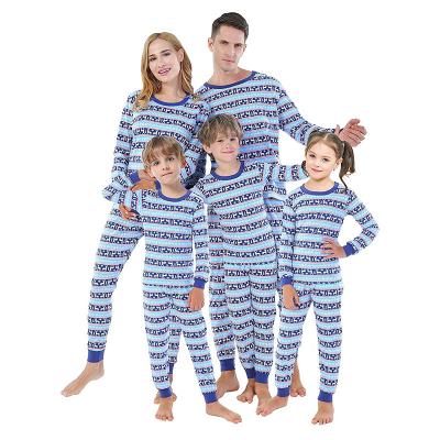 China Package Children Christmas Pajamas Kids Sleepwear Parent-child Anti-pilling Set Matching Custom Christmas Family Outfits Two-Piece Pajamas for sale