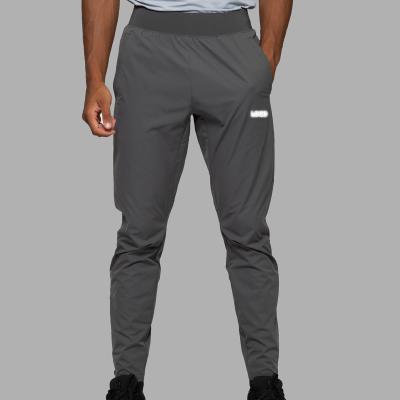 China Fly 2.0 Viable Gray Black Jogger Pants With Drawstring Tapered Ankle Mens Sweatpants Fasten Zipper Pockets Reflective Logo for sale