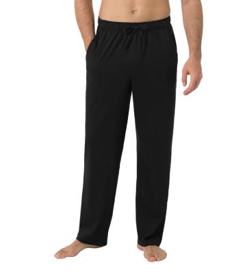 China Anti-Wrinkle Mens Soft Knit Pants Comfortable Lounge Pants Solid Bottoms With Pocket Cotton Jogger Slim Fit Sweatpants for sale