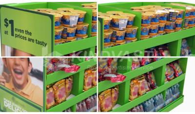 China High Quality Supermarket Supermarket Instant Noodle Pallet Show Corrugated Pallet Display Cases for sale