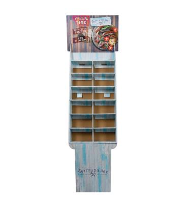 China Supermarket Magazine Shelf Display Rack Custom POP Display Rack BBQ Tool Display for sale