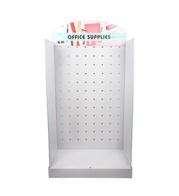 China Office Supplies Freely Combined Hanging Pop Display Stationery Hook Display Stationery Sets Floor Cardboard Display With Pegs Park Eyelash Glue for sale