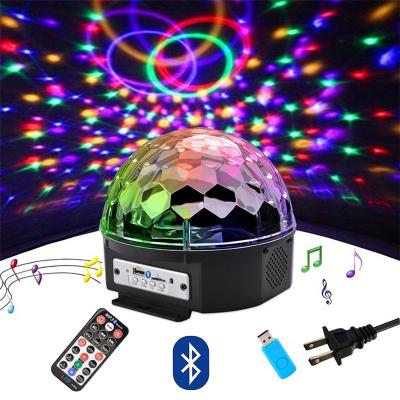 China Light DMX Stage 9 Colors Disco Light MP3 Player Speaker Led RGB Stage Light Rotating Lumiere Sound Triggered DJ Magic Ball Party Lamp for sale