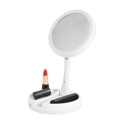 China Lighted Led Mirror Makeup Makeup Mirror With Led Fill Light 10X Magnification Suction Cup Beauty Mirror for sale