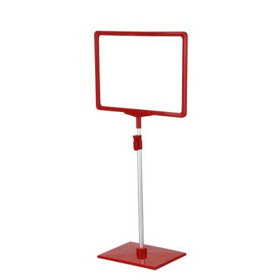 China Retail Plastic Poster Display Promotion Advertising Poster Sign Holder Board Floor Display Rack Poster Frame for sale