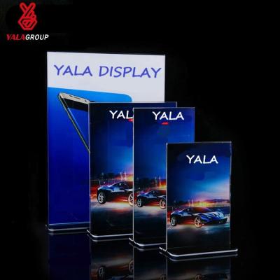 China For a4 a5 a6 restaurant table menu acrylic stand restaurant poster table display stand for sale