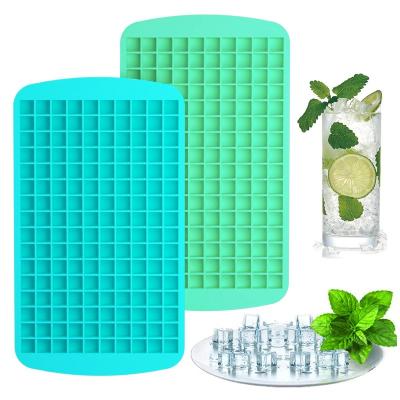 China Viable Silicone Mini Ice Cube Trays 160 Small Ice Cube Mold Easy Release Crushed Ice Cube For Chilling Whiskey Cocktail for sale