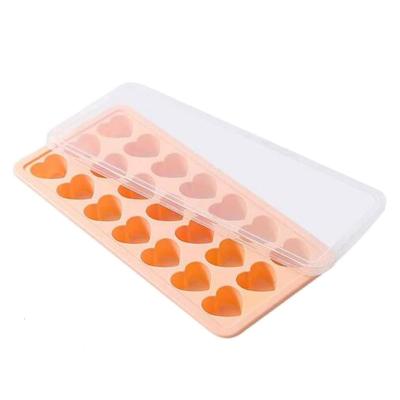 China Sustainable Ice Cube Trays Silicone Ice Cube Molds With Lids , Easy-Release Ice Trays BPA Free for sale