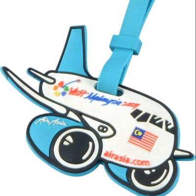 China Custom PVC PVC Travel Luggage Bag Tag Plastic Soft Waterproof Bulk Luggage Tag for sale