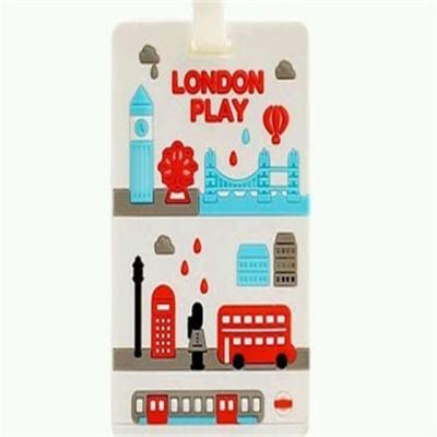 China Custom Soft PVC Letter PVC Golf Baggage Tag Travel Accessories Animal Silicone OEM Silicone Luggage Tag for sale