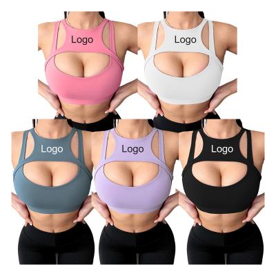 China OEM Breathable Custom Print Selling Sexy Yoga Bra Tops Sports Bra Women for sale