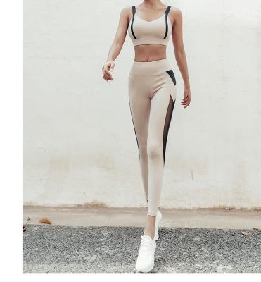 China Breathable 2021 New Design Workout Apparel Sport Gym Fitness 2 Piece Yoga Pants Set Custom Women Yoga Pants for sale