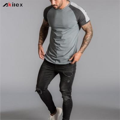 China Anti-pilling Custom High Elastic Casual Short Sleeve Men's Cotton Training Man Gym Simple T-Shirt for sale