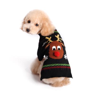 China Sustainable New Year Dog Sweater Vest Clothes Winter Christmas Warm Soft Dog Clothes Wholesale for sale