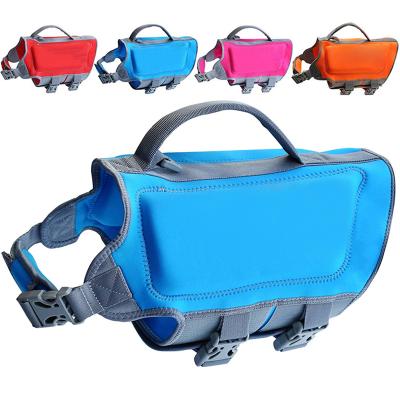 China Lightweight Durable Adjustable Breathable Professional Neoprene Large Dog Life Jacket For Swimming for sale