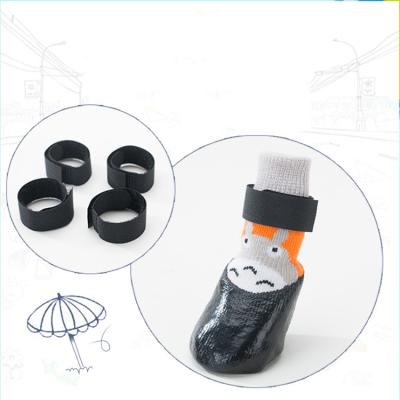 China Cartoon Viable Waterproof Anti Slip Dog Socks Silicone Dog Winter Boots Walking Shoes for sale