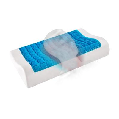 China 2022 Anti-Static Popular Neck Pain Rest Orthopedic Foam Contour Memory Gel Cooling Adjustable Comfort Pillow for sale