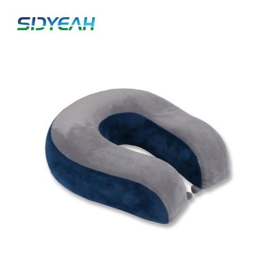 China Anti-Snore Memory Foam Travel Flight Set Luxury Soft Headrest Cushion Nurturing U Shape Travel Neck Pillow for sale