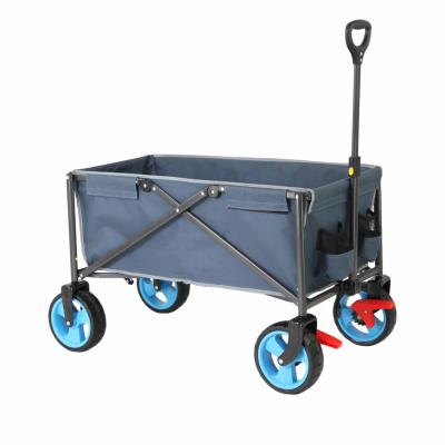 China Foldable; 2021 portable new style cart with four wheel brakes portable camping beach cart for sale