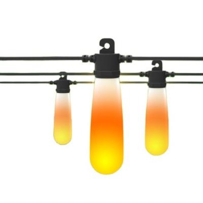 China Outdoor Waterproof Xmas Holiday Christmas Indoor Garden Flickering Flaming Led Lights String Lights Decoration Home Decor Solar String Bulb for sale