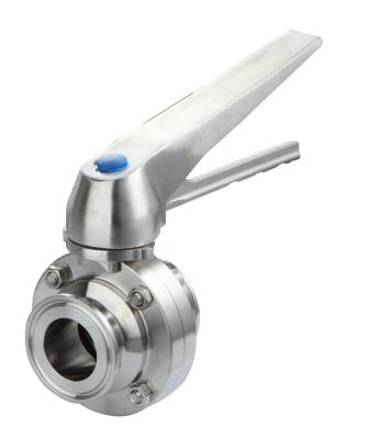 China Pharmaceutical Thread Hook Honey Milk Butterfly Valve for sale