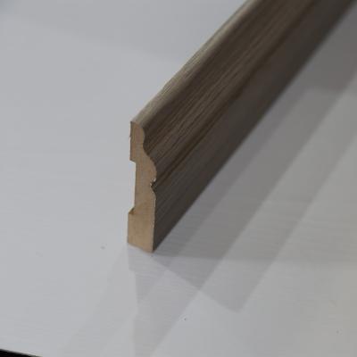 China Modern High Gloss PU Faced MDF Skirting Board 15mm Thickness Wood Skirting Board for sale