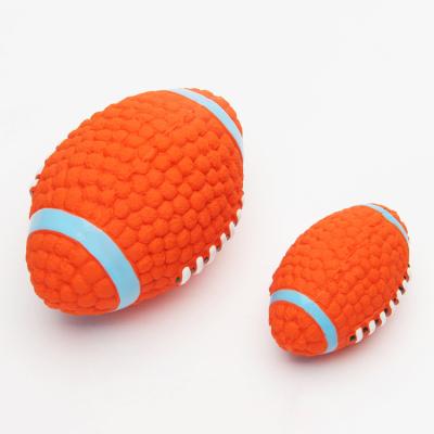 China Factory Direct Selling Viable Drop Ship Latex Sounding Pet Ball Latex Rugby Tennis Dog The Voice Pet Toy for sale