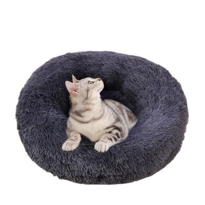 China Breathable Large Medium And Small Dogs Pet Beds Thick Plush Round Soft Pet Kennel Plush Round Pet Bed for sale