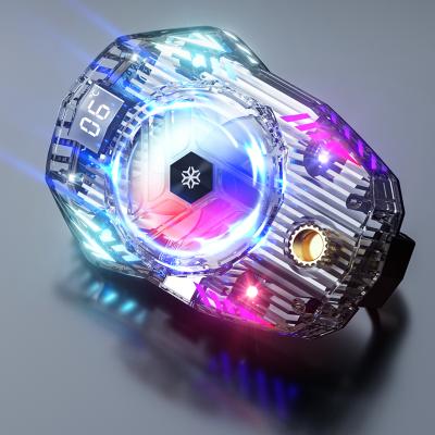 China Adjustable Six Colors RGB LED Light Mobile Phone Cooler With Usb Charging Fan Game Pad Cooler Stand for sale