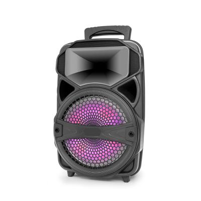 China 2021 Wholesale smart wireless party altavoz portatil subwoofer loudspeaker karaoke system loudspeaker phone function loudspeaker with color LED light for sale