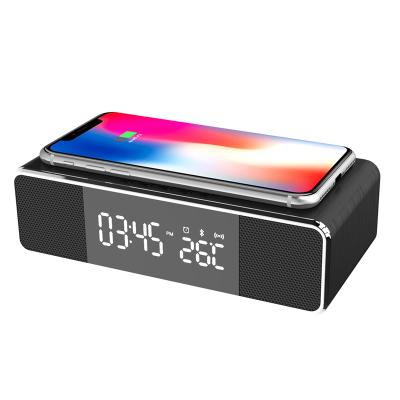 China Alarm Clock Mobile Charger 6 in 1 Multifunctions Charging Station Carregador Celular Wireless Mobile Charger Tipo c for sale