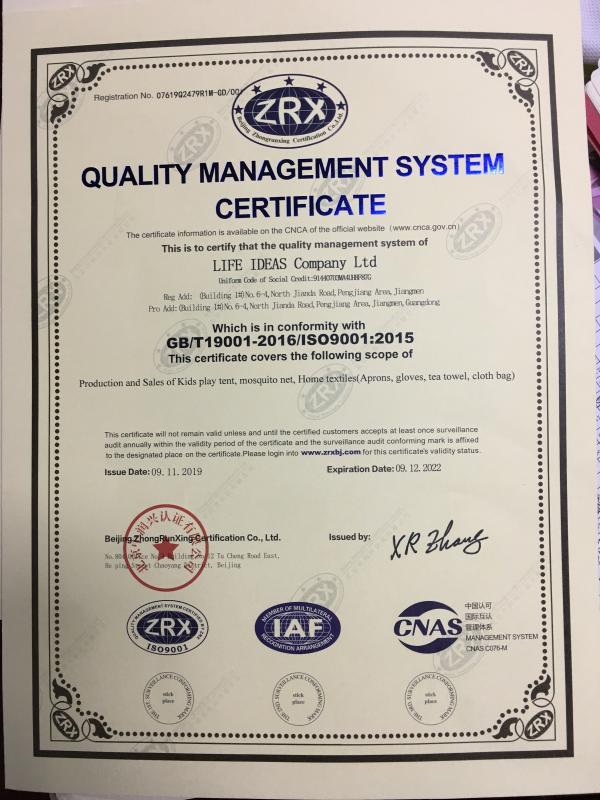 ISO9001 - Life Ideas Company Ltd