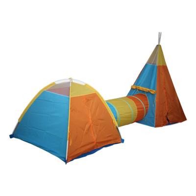 China Soft toy 3 in 1 kids igloo tent tunnel teepee tent 2 pcs play tent with tunnel play combo set for sale