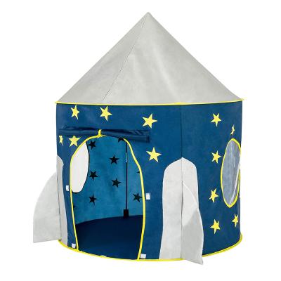 China Easy Foldable Kids Play Tent Hot Selling Pop Star Spaceship Play Tent Baby Boy Room Toys Blue Tent Kids Foldable Play Tent for sale