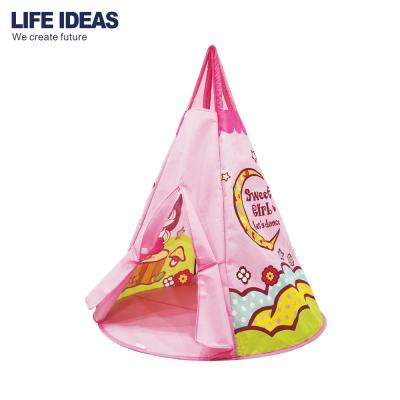 China Pink Color Foldable Nonwoven Indoor Outdoor Indoor Teepee Tents Unique Teepee Kids Teepee Tent Kids Teepee Tent for sale