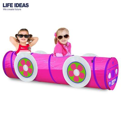 China Easy Install Indoor Outdoor Kids Folding Pop Up Play Tunnel Tent Polyester Automatic Kids Play Tunnel for sale