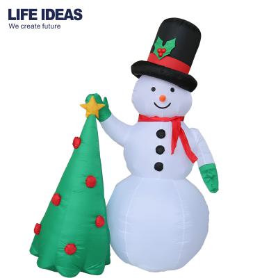 China Christmas Inflatable Christmas 6FT Hot Selling Inflatable Christmas Products 1.8M Snowman And Tree for sale