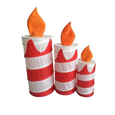 China Christmas Decoration Christmas Cloth Automatic Material Christmas Folding Candle for Home and Outdoor Decoration for sale