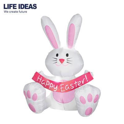 China Beautiful New Products Selection 3.5FT Festival Decoration Inflatable Outdoor Rabbit Inflatable Easter Bunny for sale