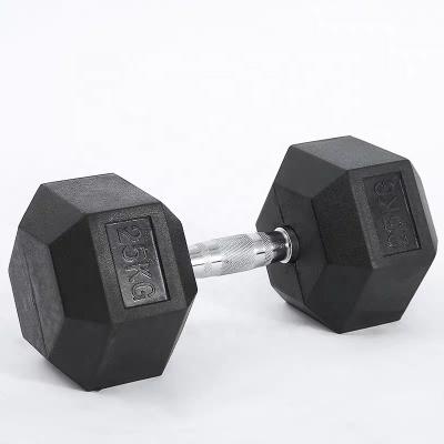 China Factory Hex Weight Lifting Durable Free Hex Workout 20Lbs 10Kg Rubber Dumbbell Sets In Pounds for sale