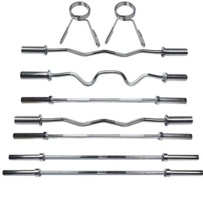 China Universal Cross Training Top Grade Barbell Harden Chrome Barbell Bar Set With Needle Bearing for sale