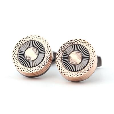 China New Style Brass Fashion Rose Gold Custom Cufflinks For Men for sale